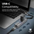 Promate GigaHub-C Multiport USB-C Hub with 1000Mbps Ethernet Adapter with Ultra-Fast 3 USB Ports, 5 Gbps Data Transfer Speed